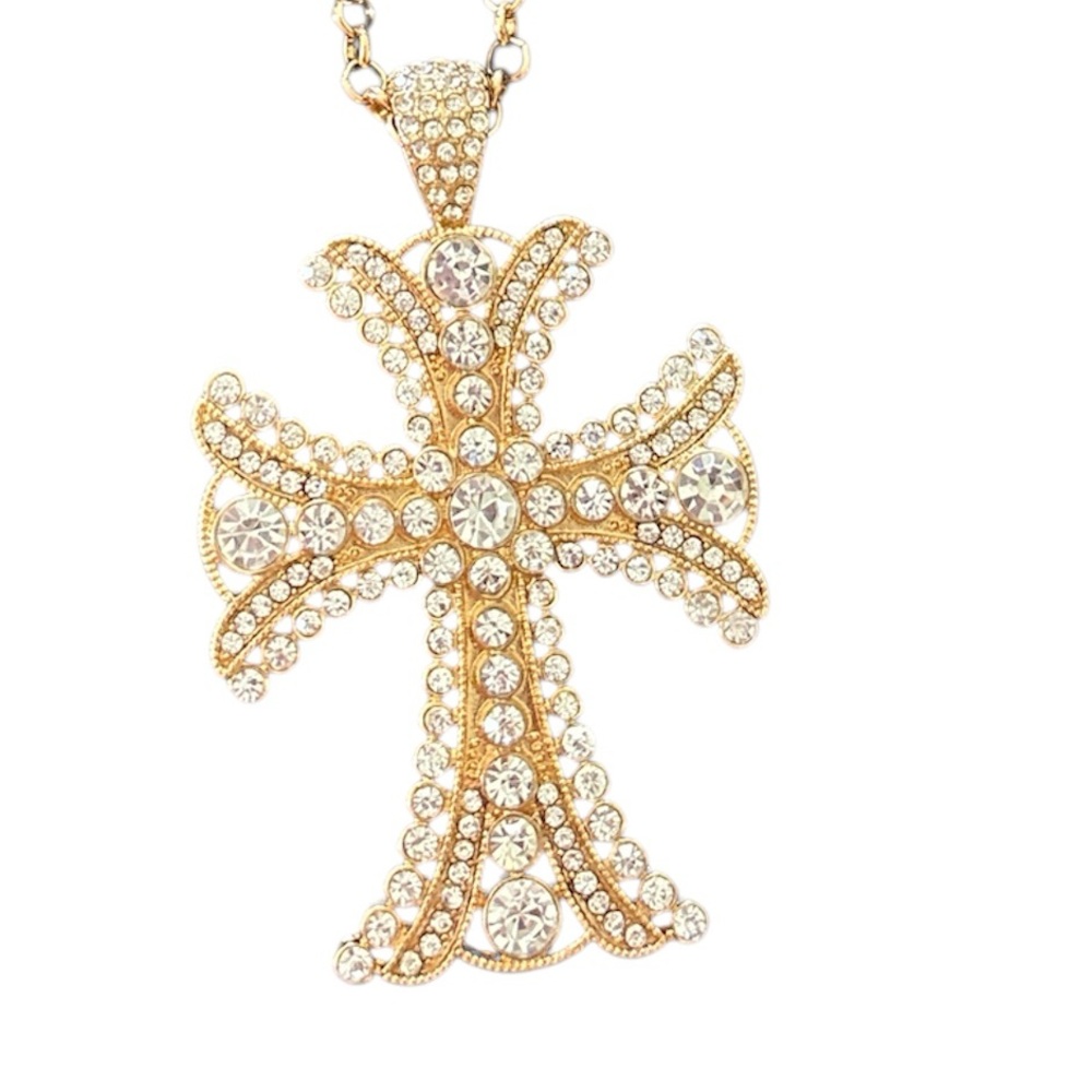 Off Park Collection Gold Cross Pendant Necklace